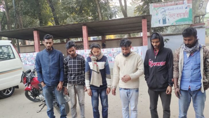 সান্তাহারে ভ্রাম্যমাণ আদালতে ছয় মাদক সেবীকে দন্ড