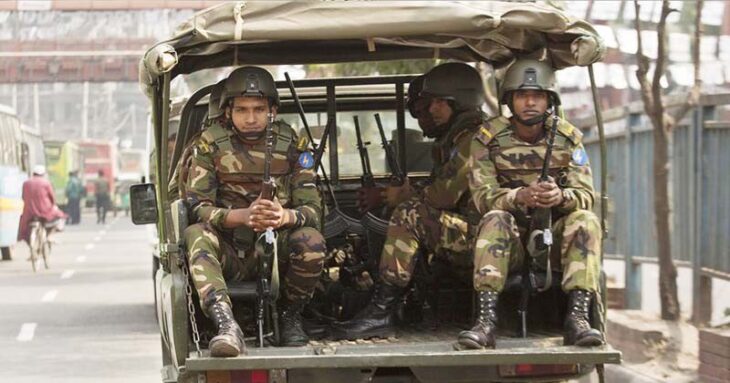 নির্বাচনকে ঘিরে দেশের ৬২ জেলায় সেনা মোতায়েন শুরু!