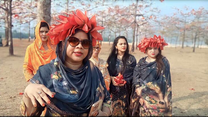 সুনামগঞ্জের তাহিরপুরের শিমুল বাগানে বসন্ত – ভালবাসায় রক্তরাঙা মিলনমেলা