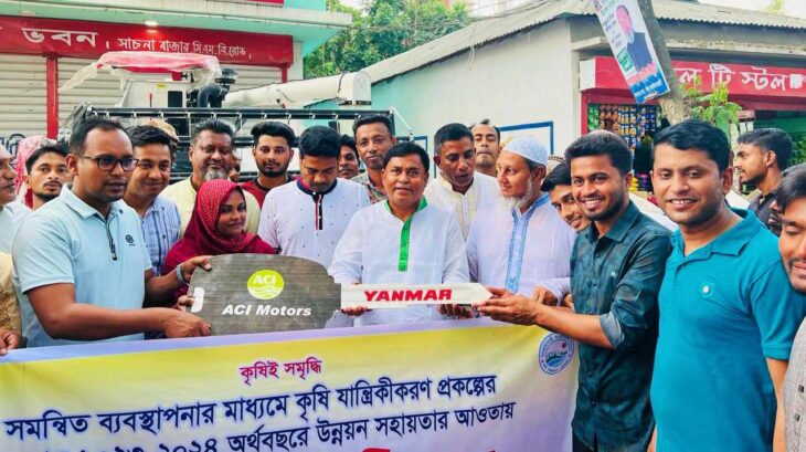 জামালগঞ্জে কৃষি যন্ত্রপাতি বিতরণ