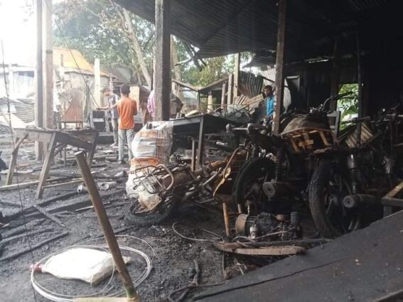 ৬টি দোকান পুড়ে ছাই,ক্ষয়ক্ষতি প্রায় ৪০ লাখ টাকা