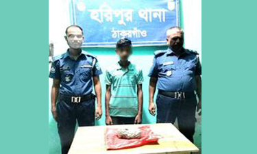 ঠাকুরগাঁও হরিপুরে মাদকদ্রব্য সহ কিশোর আটক-১