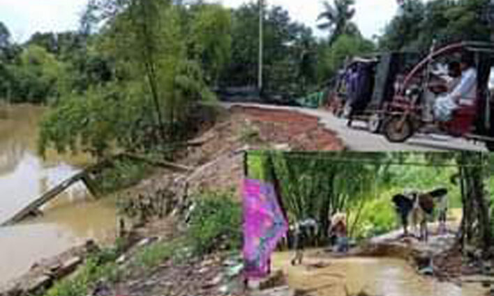 বৃষ্টিপাতে কক্সবাজারের খুটাখালীর বিভিন্ন গ্রামীন সড়কের বেহাল দশা