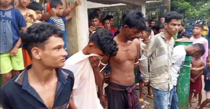 তাহিরপুরে চুরির অপবাদে ৫ যুবককে গাছে বেঁধে অমানবিক নির্যাতন