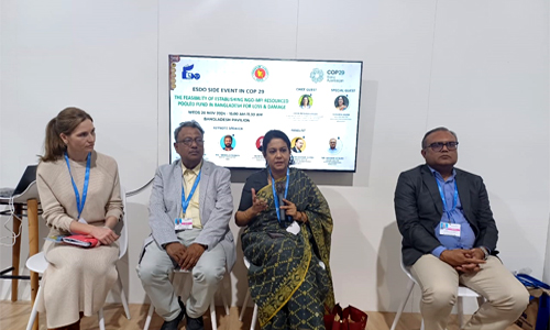 আজারবাইজানে কপ-২৯ সম্মেলনে ইএসডিওর সাইড ইভেন্ট অনুষ্ঠিত