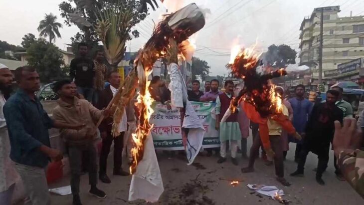 ভারতের আগ্রাসনের প্রতিবাদে পঞ্চগড়ে জাগপার বিক্ষোভ মিছিল