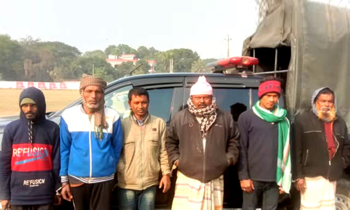 বগুড়ার আদমদীঘিতে ছয় মাদকসেবির জেলও জরিমানা