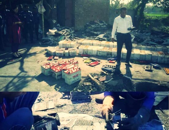 সিসা কারখানায় জেলা প্রশাসন ও পরিবেশ অধিদপ্তরের যৌথ অভিযানে সরঞ্জাম জব্দ