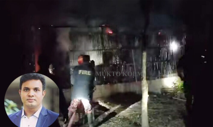 ছাত্রলীগের কেন্দ্রীয় সভাপতি সাদ্দামের বাড়িতে গভীর রাতে আগুন