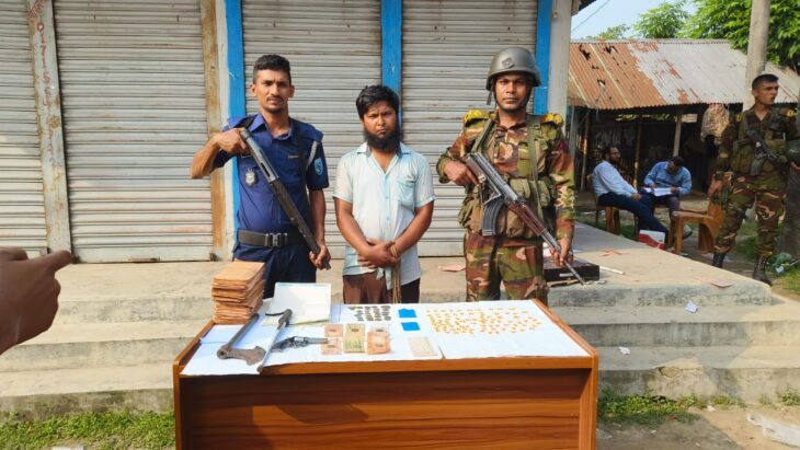 ঠাকুরগাঁও শিবগঞ্জে সেনাবাহিনী ও জেলা প্রশাসনের অভিযানে এক মাদক ব্যবসায়ী আটক