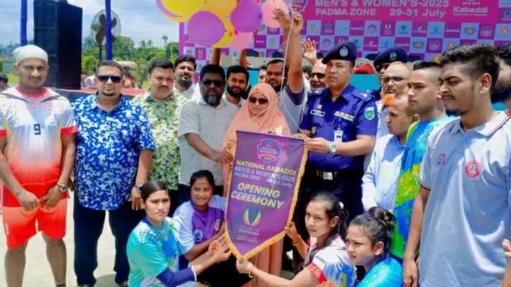 বগুড়ায় জাতীয় কাবাডি চ্যাম্পিয়নশীপের উদ্বোধন,জেলার দলের শুভ সূচনা