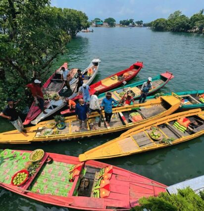 টাংগুয়ার হাওরে ভাসমান বাজার উদ্বোধনের পর অস্তিত্ব নেই,রয়েছে অনিয়মের অভিযোগ