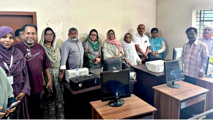 দিনাজপুরে উইম্যান চেম্বার অব কমার্স এন্ড ইন্ডাস্ট্রি অফিস পরিদর্শন সমবায় অফিসারের