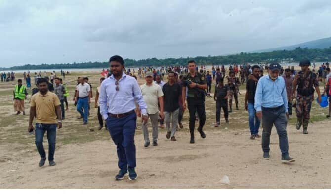 তাহিরপুরে বালু মহাল যাদুকাটা-১ এর ইজারাদারদের জায়গা নির্ধারণ করে দিলো প্রশাসন