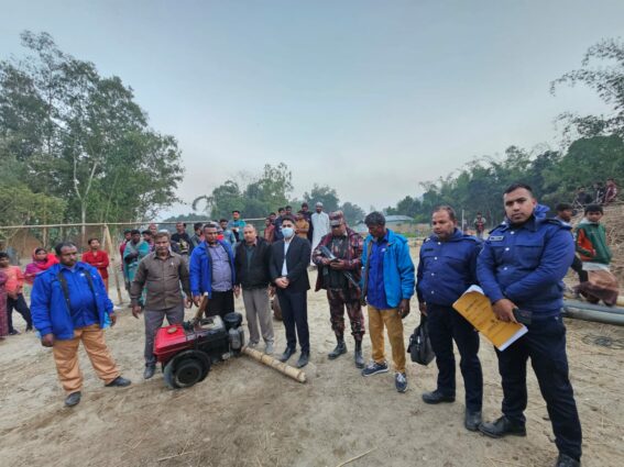 দীর্ঘদিন বন্ধ থাকার পর আবারো অবৈধ ড্রেজার আতঙ্কে তেঁতুলিয়া বাসি। 